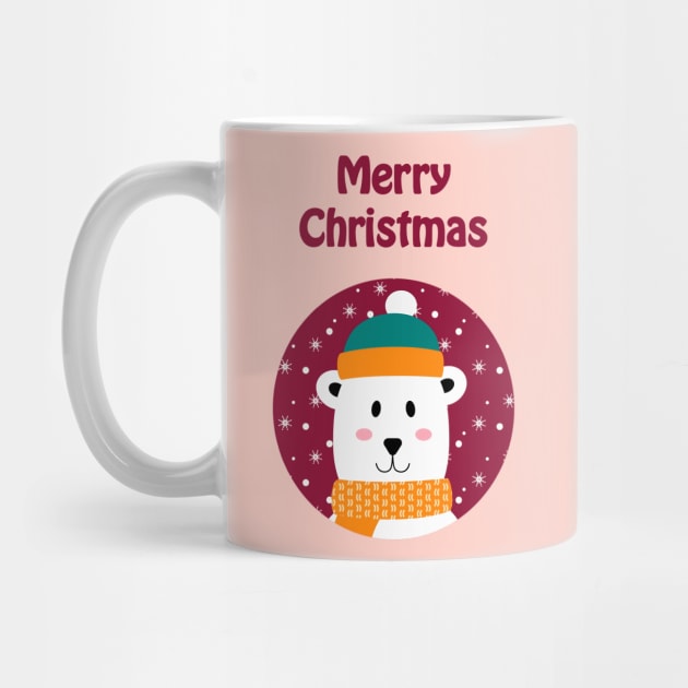 Polar bear wishes merry Christmas by punderful_day